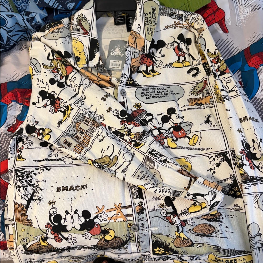 Disney Comic Print Jean Jacket - Multicolor
